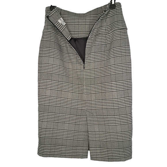 Worthington Skirt Womens Size 8 Black Houndstooth Career Staple Y2K Grunge Work - Picture 6 of 9
